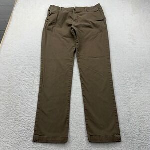 BearBottom Clothing Men Brown Flat Front Chino Pants Size Lx32 Stretch